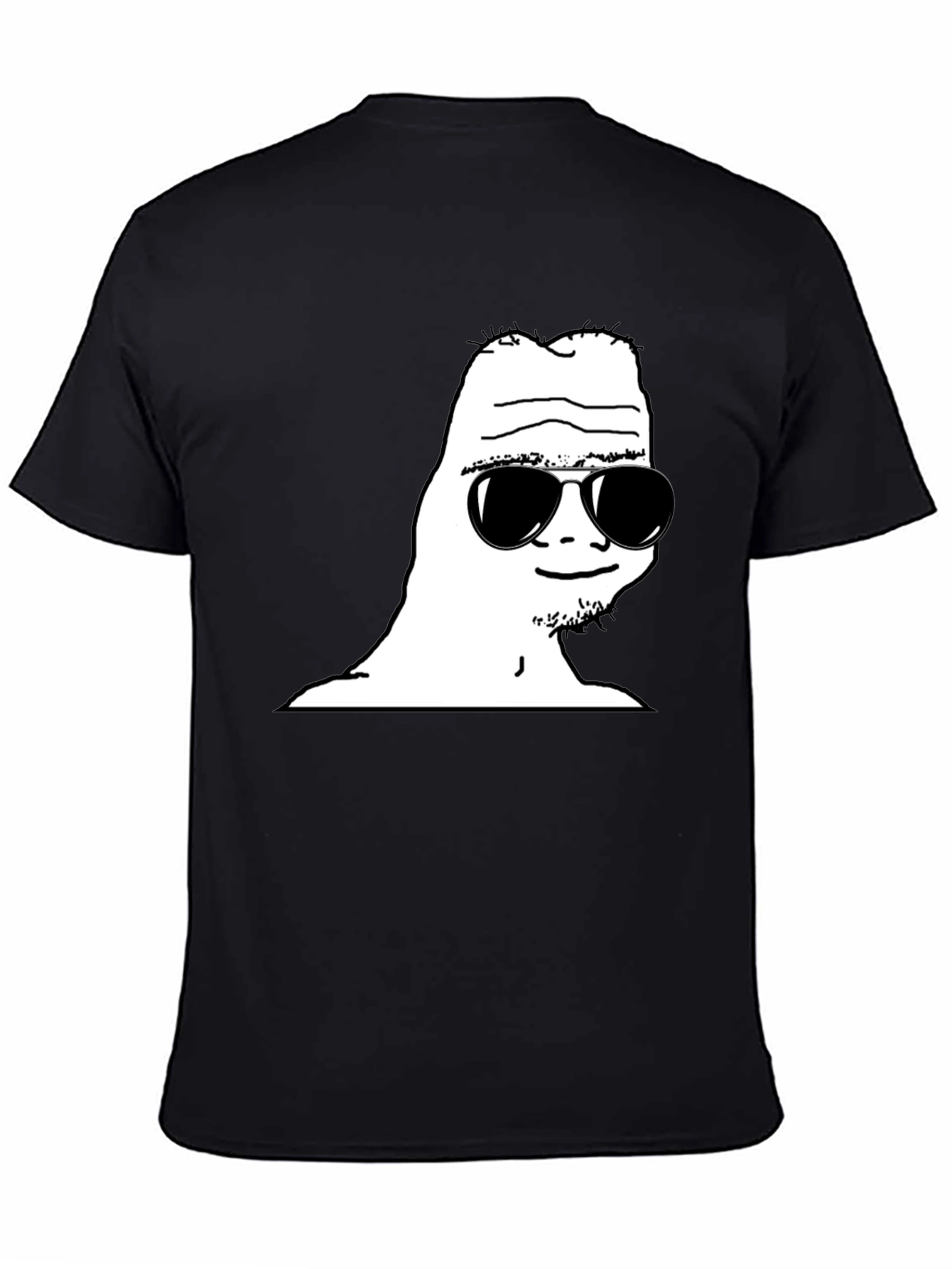 Cool Wojak Graphic Tee - Black T-Shirt