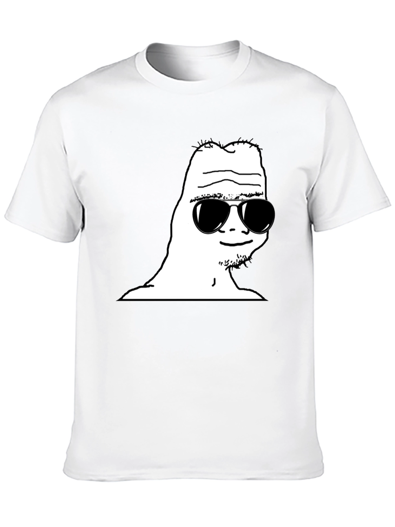 Cool Wojak Graphic Tee - Black T-Shirt