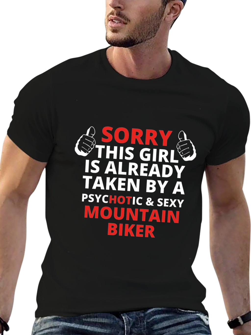 Girlfriend Mountain Biker T-Shirt - Funny Graphic Tee