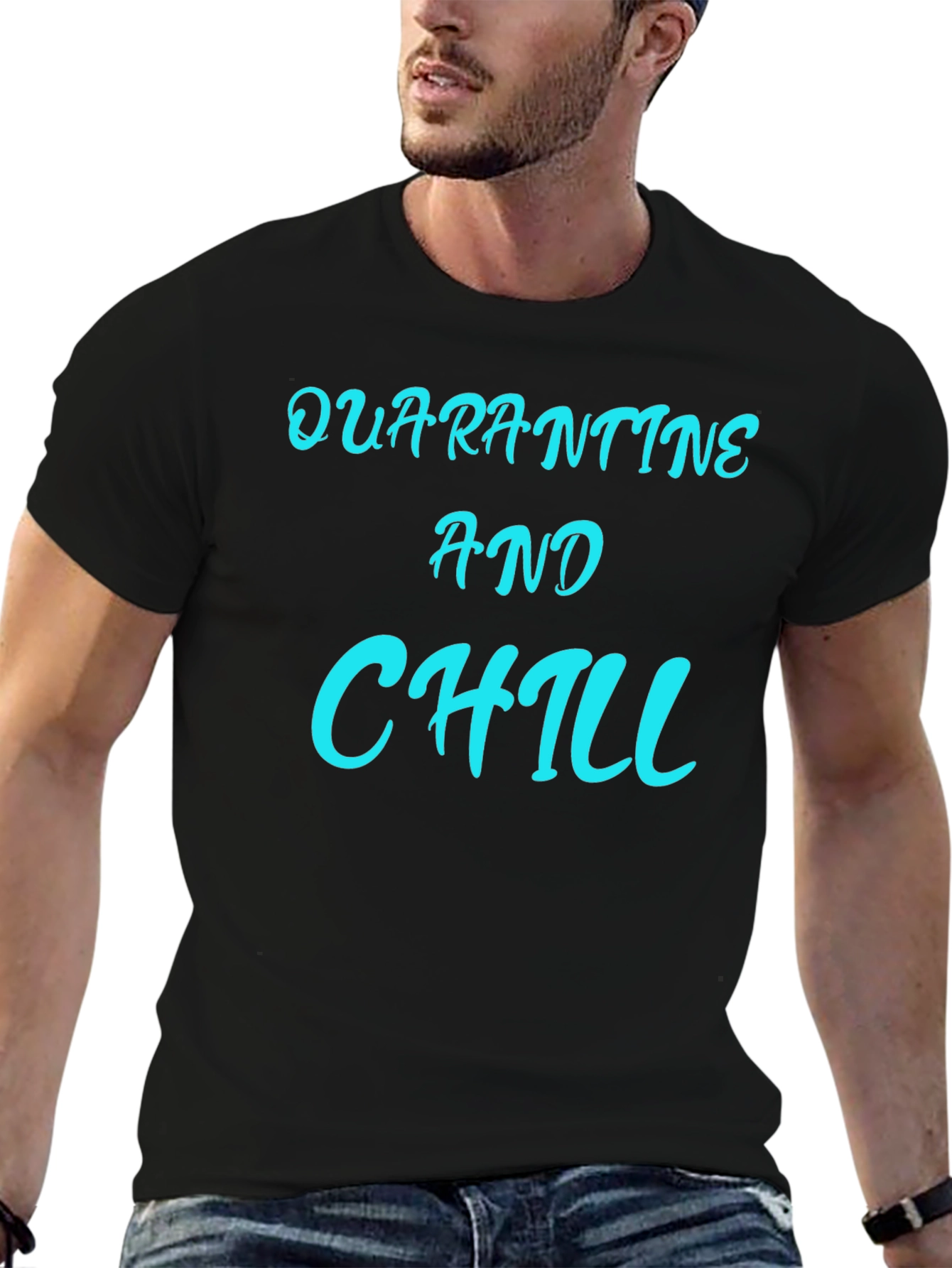 Quarantine & Chill Graphic Tee - Black