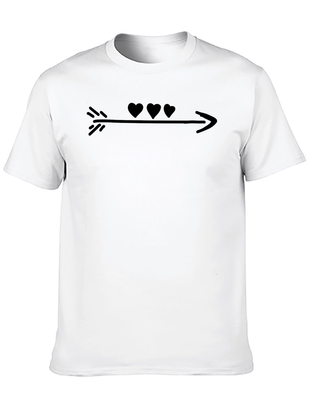 Heart Arrow Graphic Tee - Black