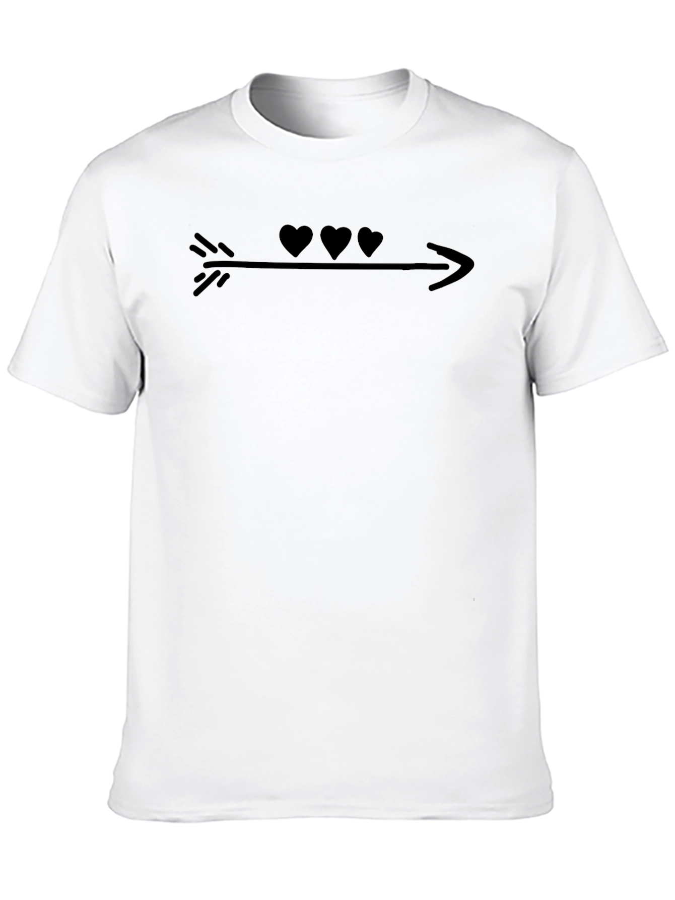 Heart Arrow Graphic Tee - Black