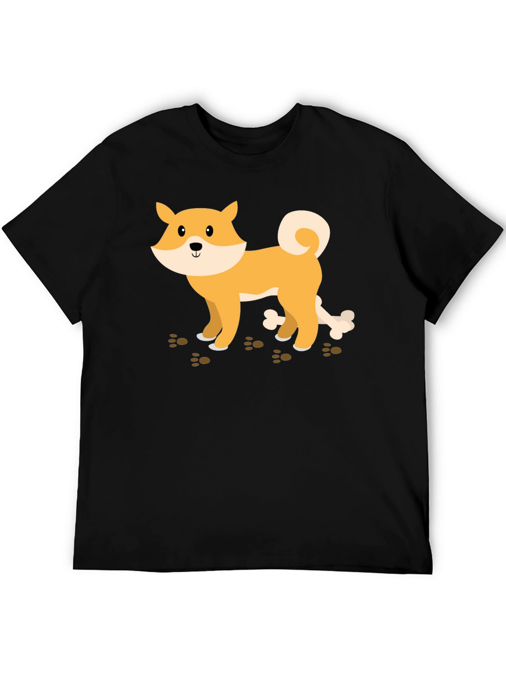 Shiba Inu Dog Bone Graphic Tee - Casual Style
