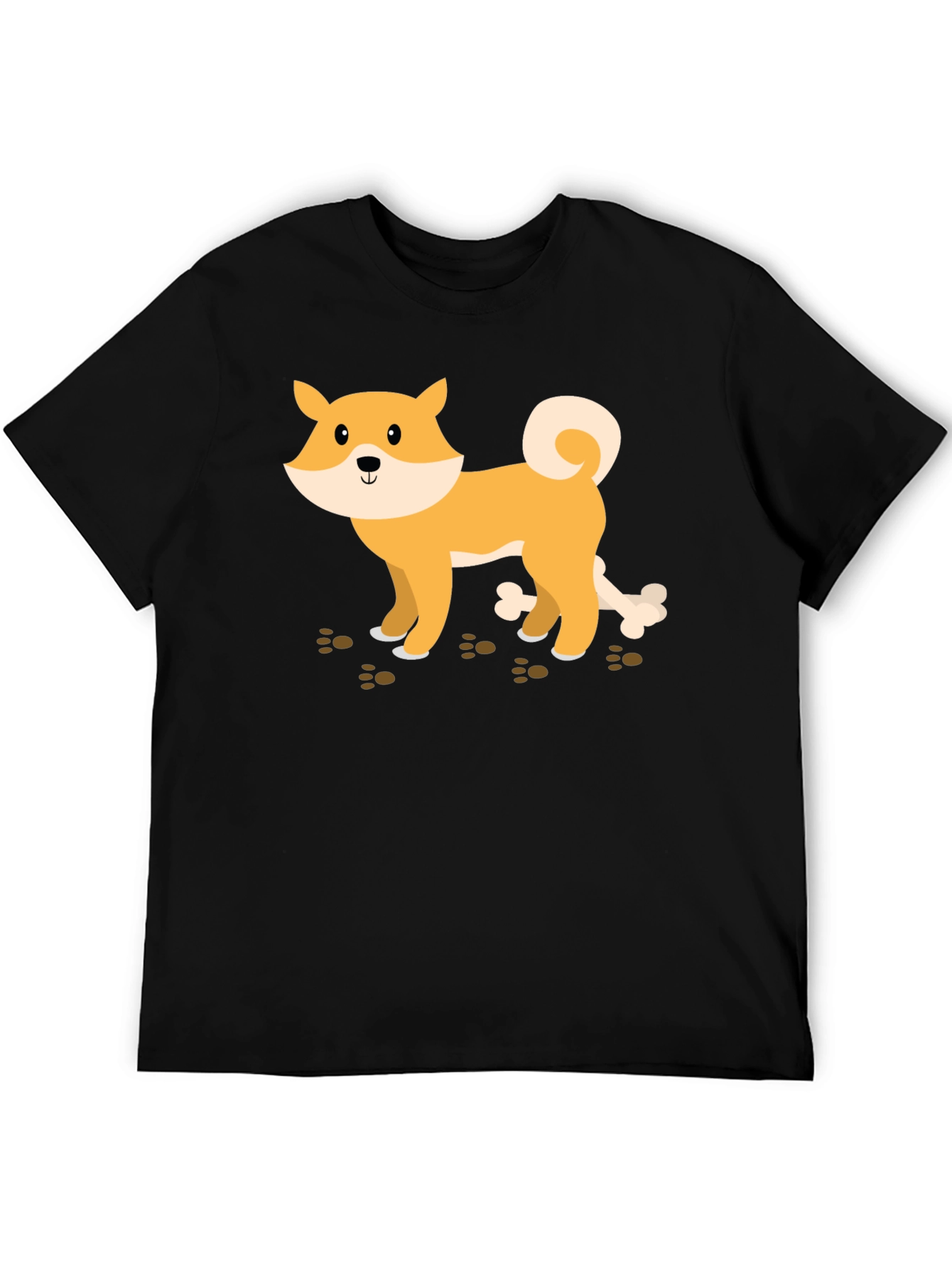 Shiba Inu Dog Bone Graphic Tee - Casual Style