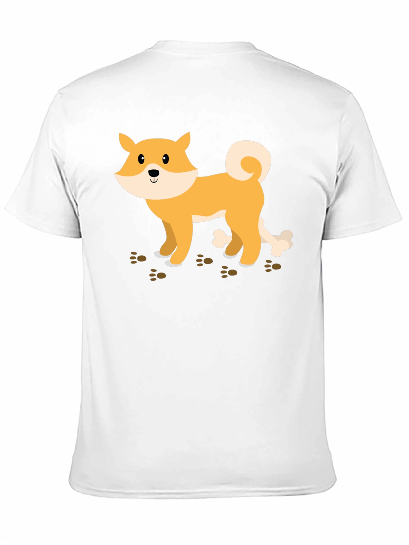 Shiba Inu Dog Bone Graphic Tee - Casual Style