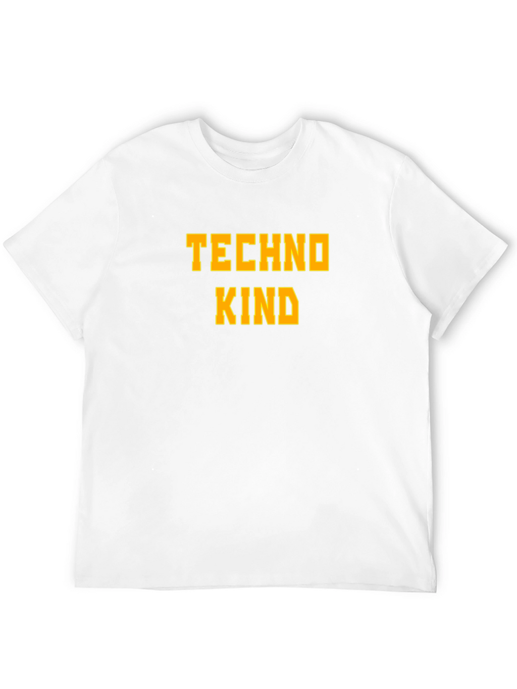 Techno Kind Graphic Tee - Bold Text Casual Style