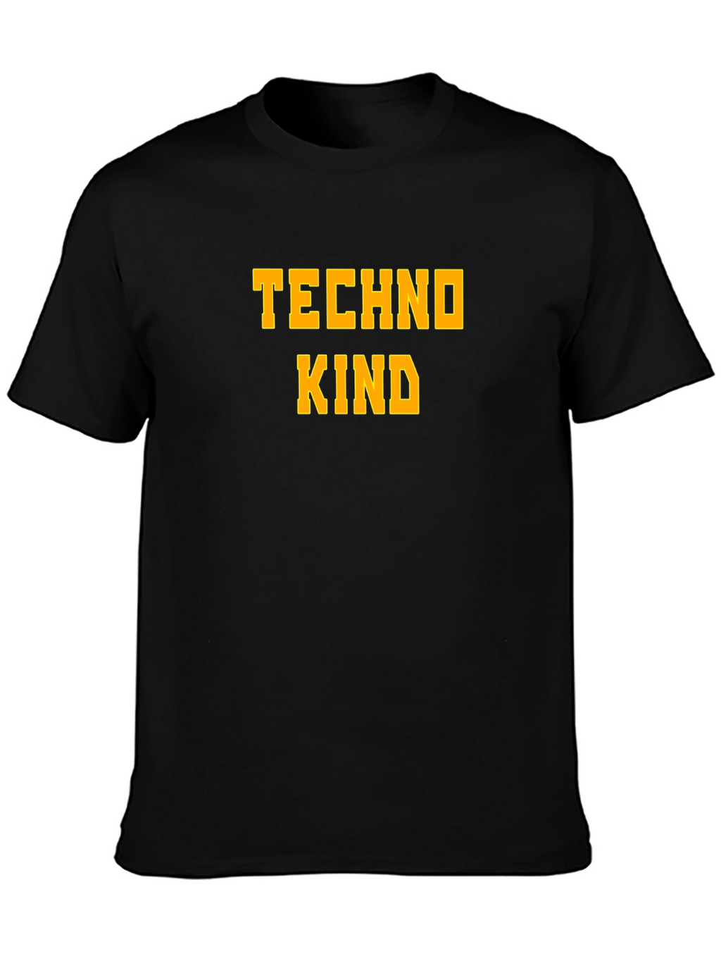 Techno Kind Graphic Tee - Bold Text Casual Style