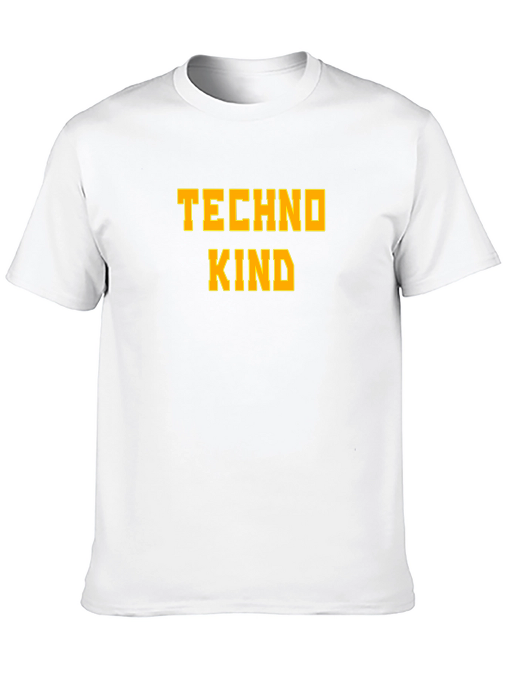 Techno Kind Graphic Tee - Bold Text Casual Style