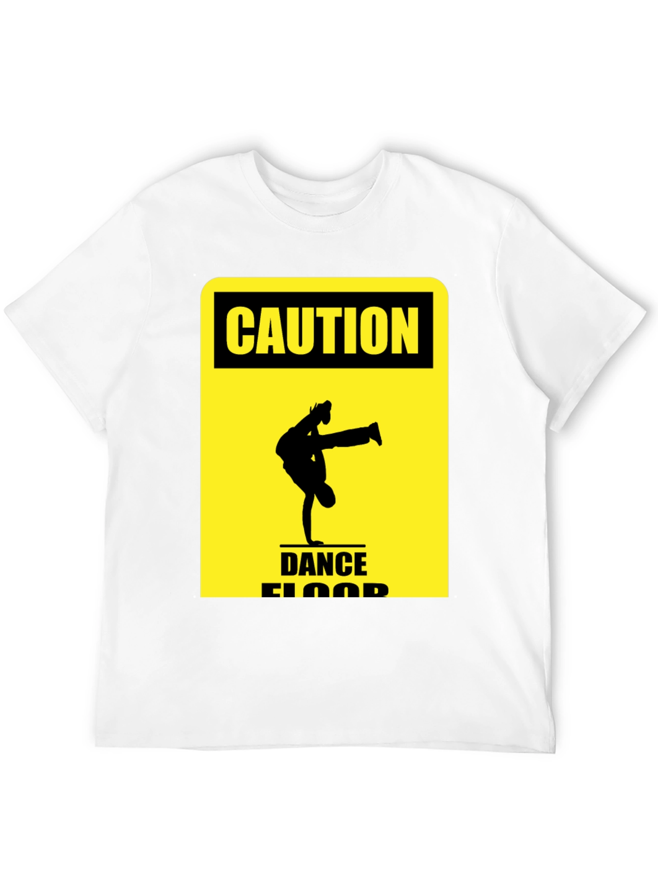 Caution Dance Floor T-Shirt - Black