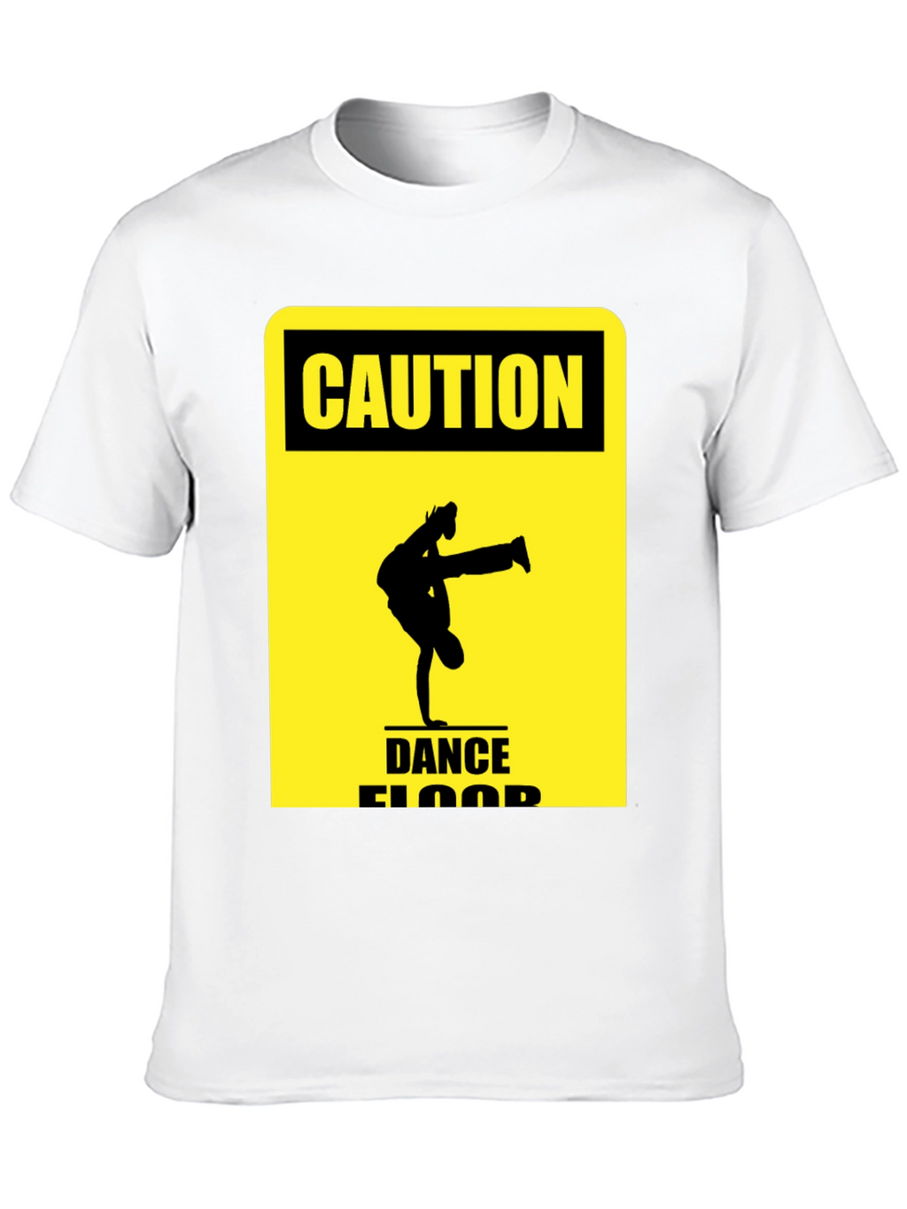 Caution Dance Floor T-Shirt - Black