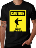 Caution Dance Floor T-Shirt - Black