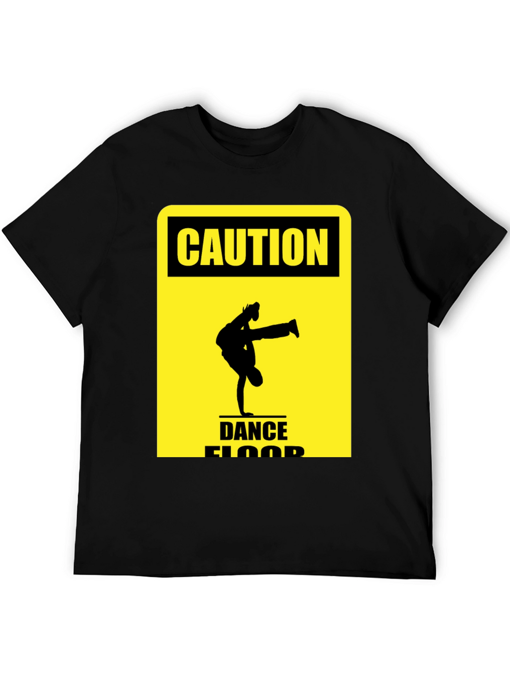 Caution Dance Floor T-Shirt - Black