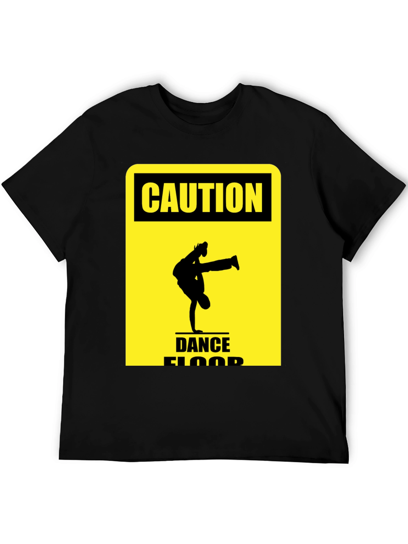 Caution Dance Floor T-Shirt - Black
