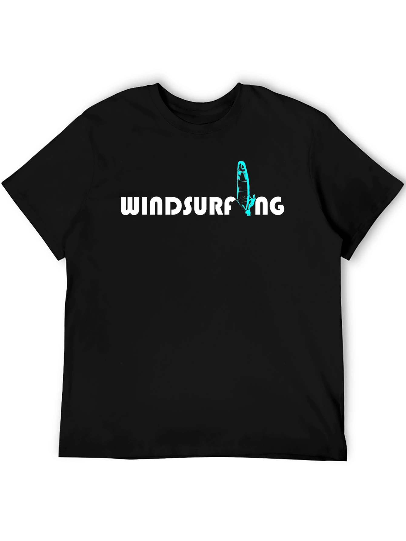 Windsurfing Graphic Tee - Black Casual Shirt