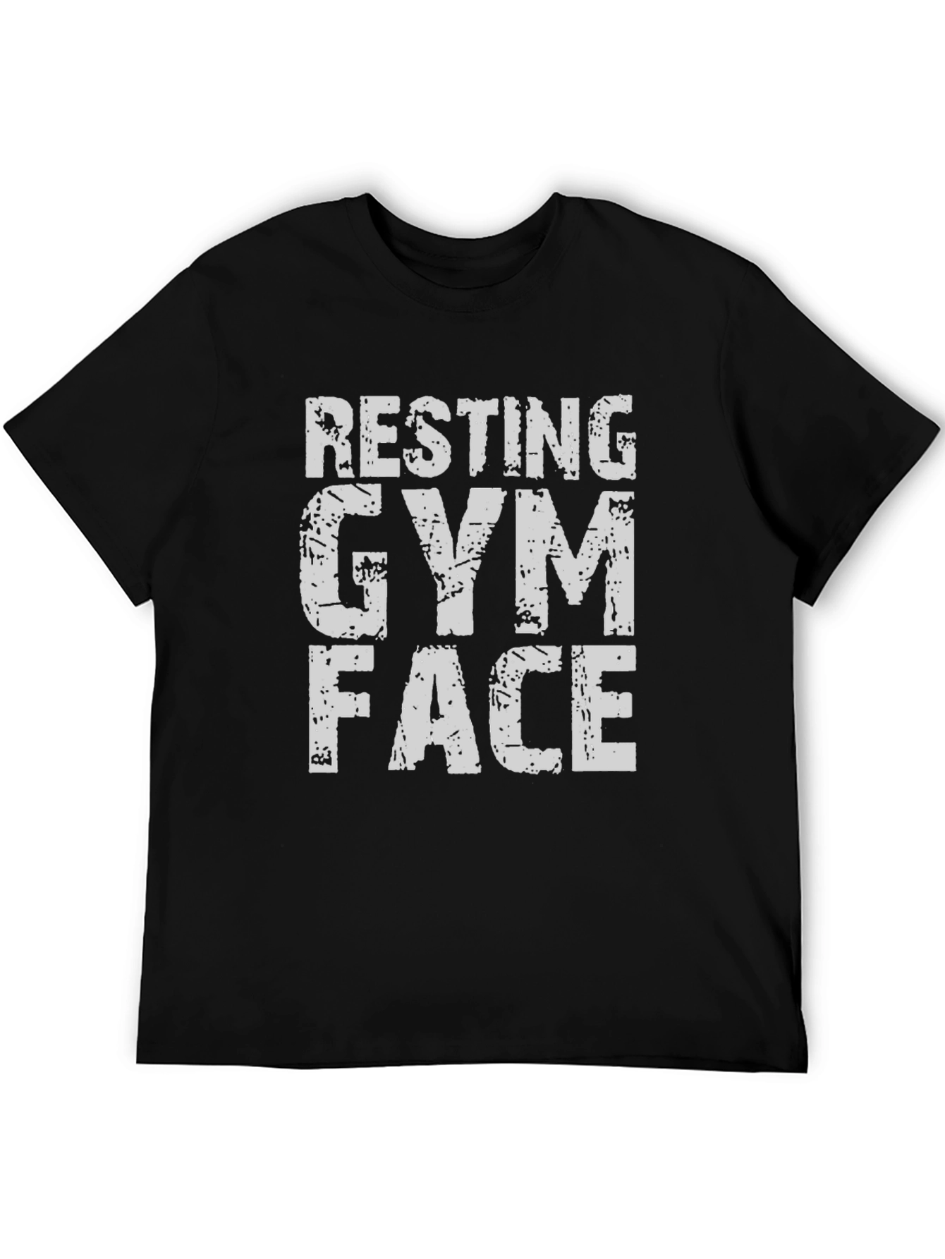 Resting Gym Face T-Shirt - Black Graphic Tee