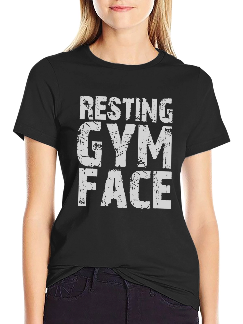Resting Gym Face T-Shirt - Black Graphic Tee