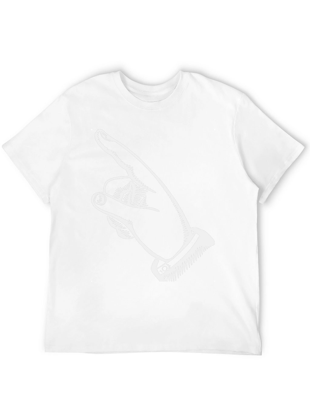 Pointing Finger Graphic Tee - Black Cotton T-Shirt