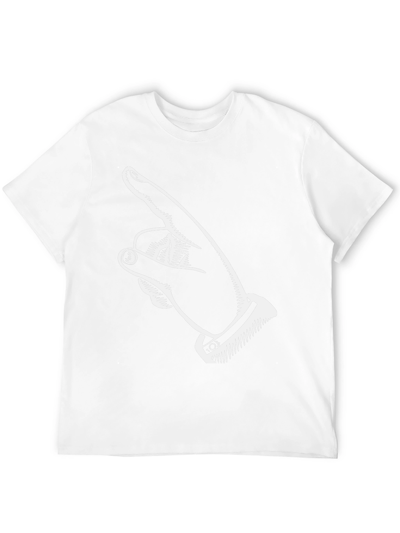 Pointing Finger Graphic Tee - Black Cotton T-Shirt