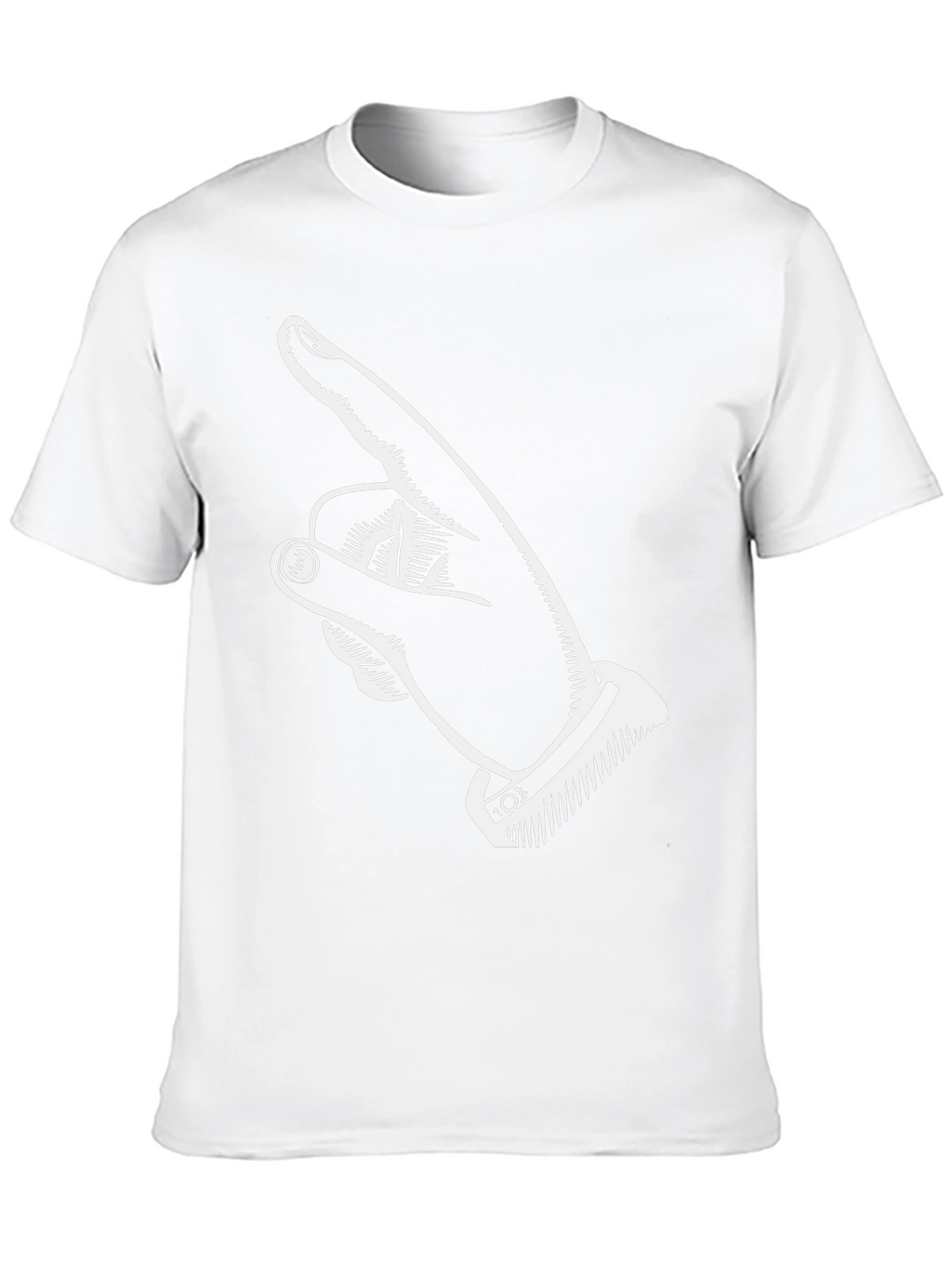 Pointing Finger Graphic Tee - Black Cotton T-Shirt