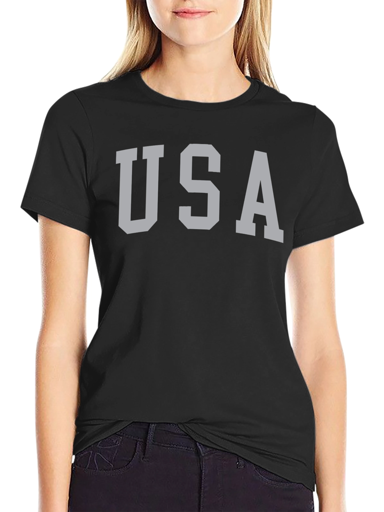 USA Graphic T-Shirt - Classic Crew Neck Tee