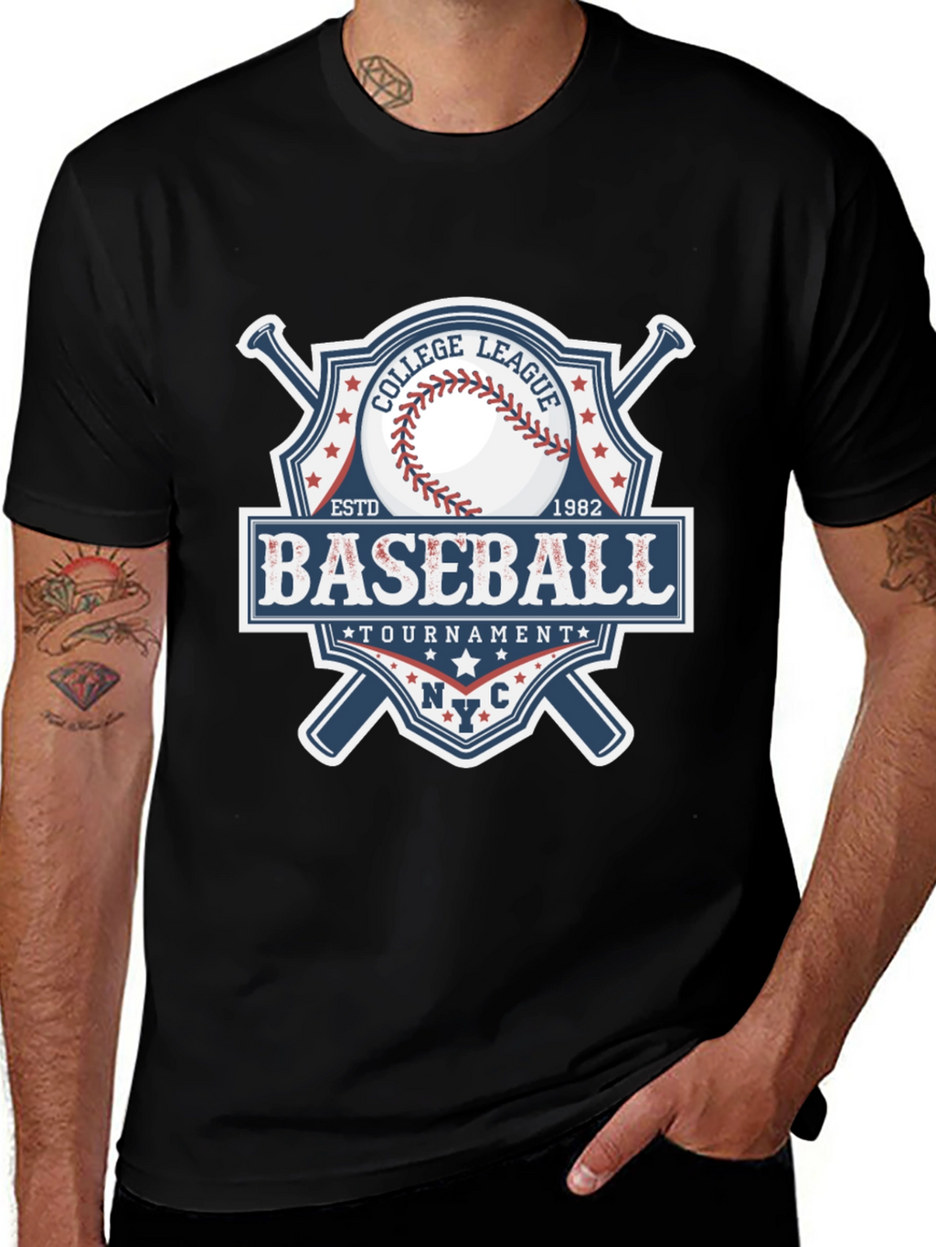 Baseball College League Tournament T-Shirt