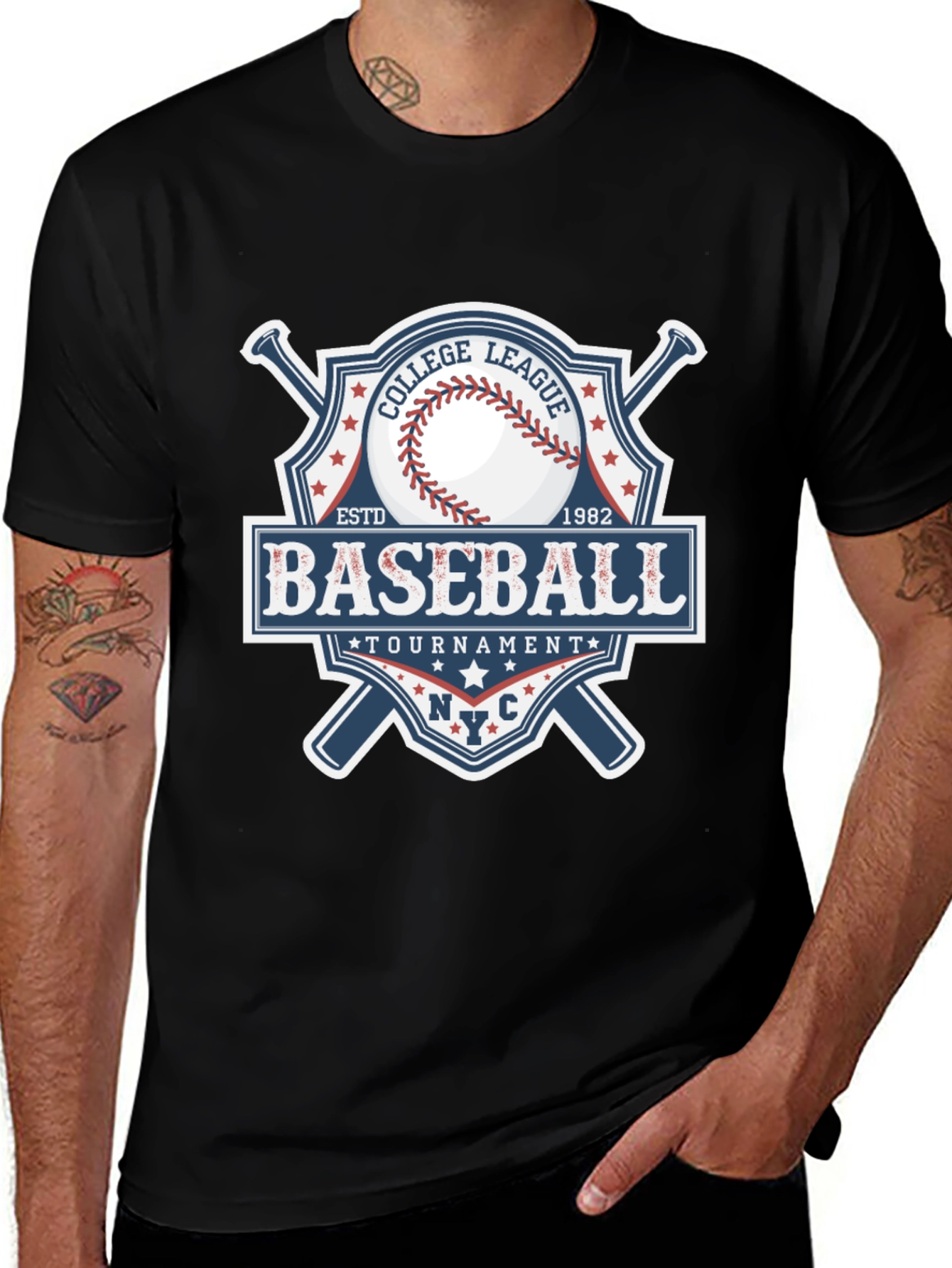 Baseball College League Tournament T-Shirt