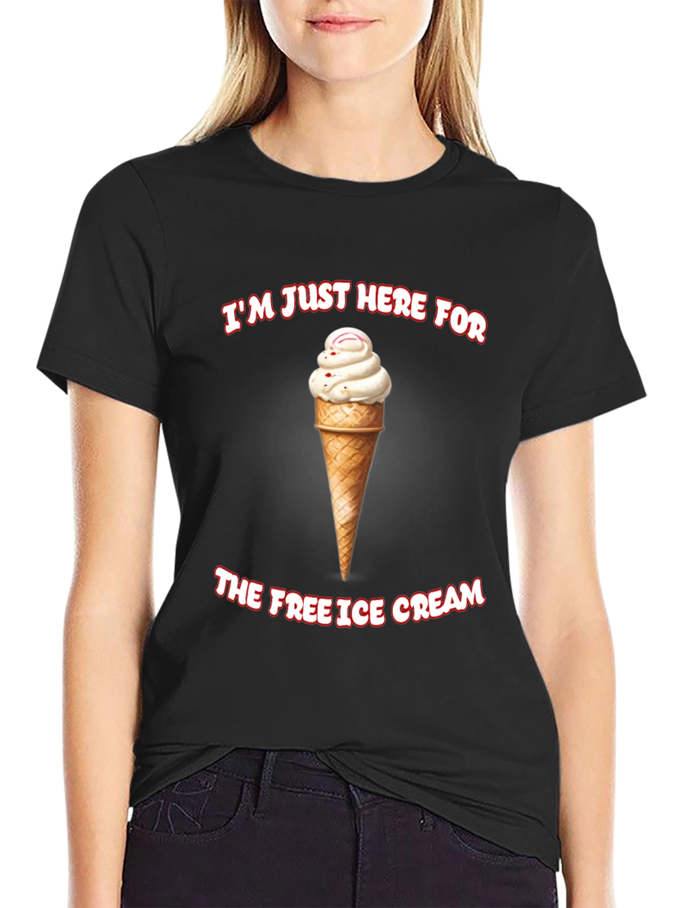 Im Just Here For The Free Ice Cream T-Shirt