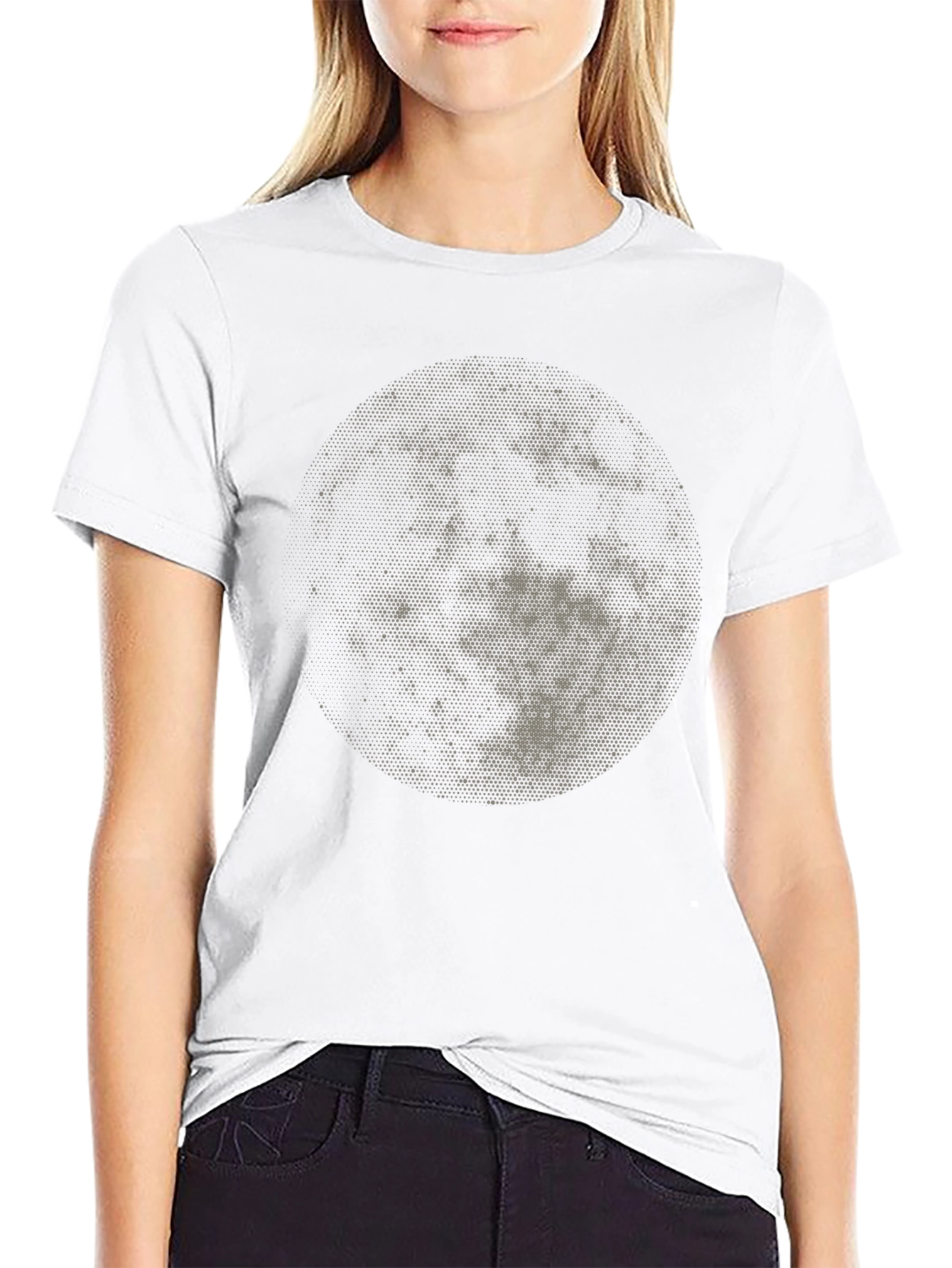 Moon Graphic Black T-Shirt