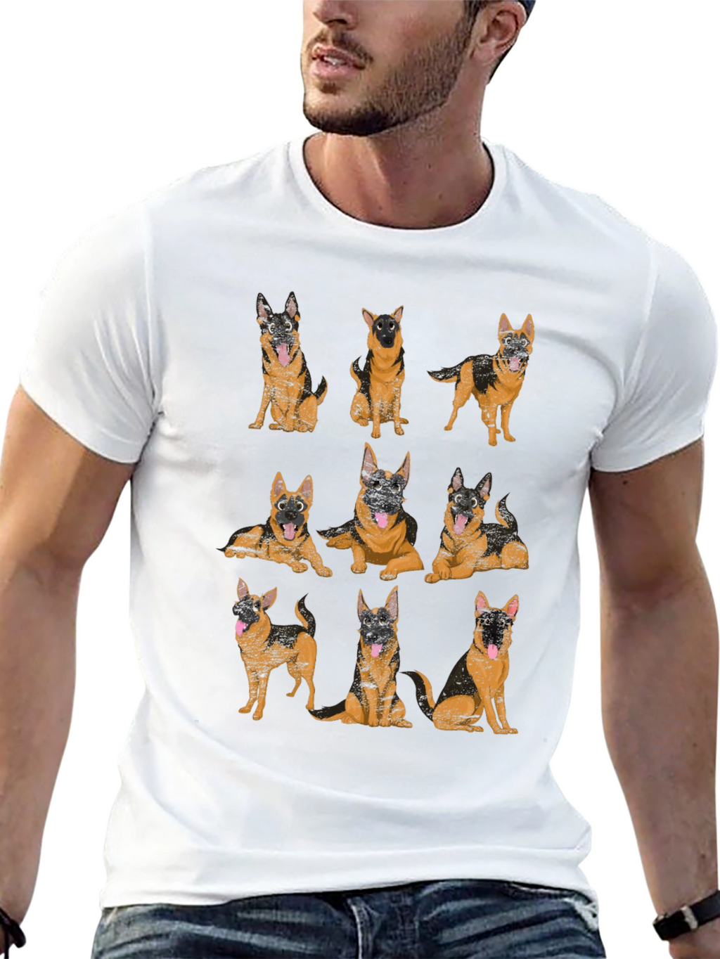 German Shepherd Dog T-Shirt - Unisex Black Tee