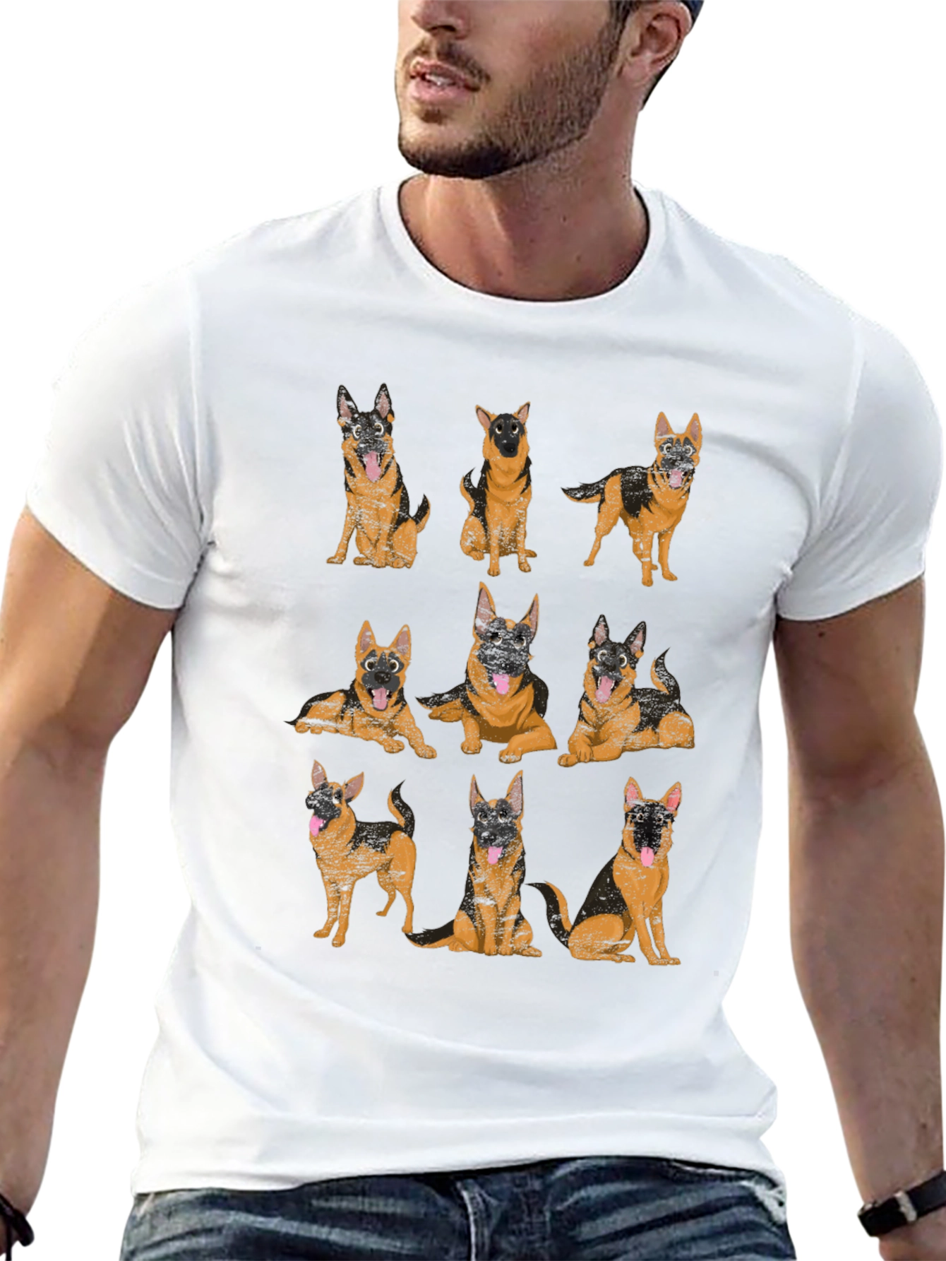 German Shepherd Dog T-Shirt - Unisex Black Tee