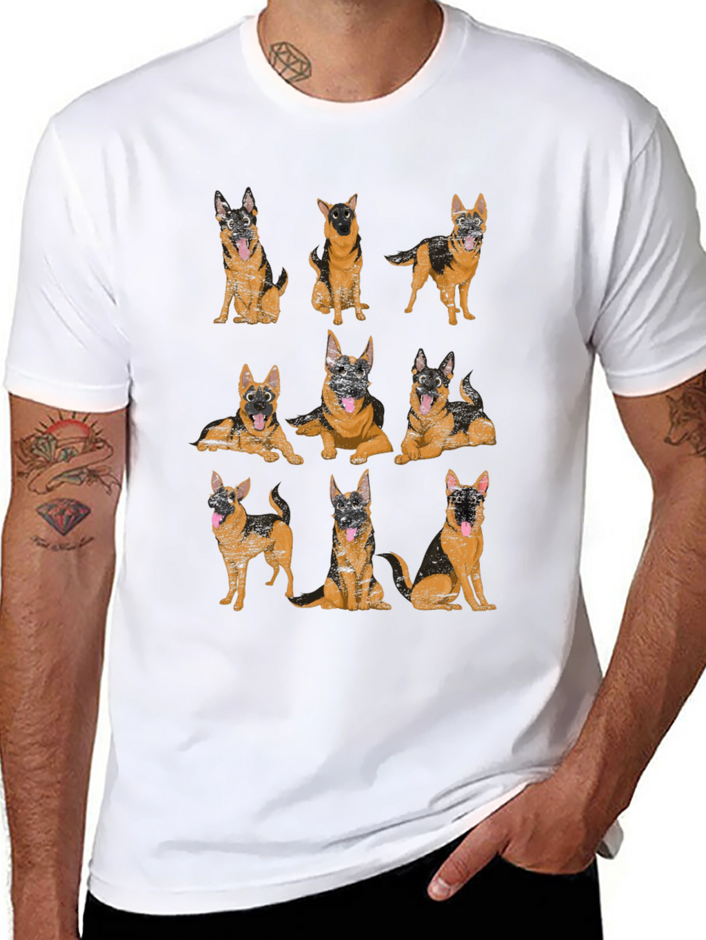 German Shepherd Dog T-Shirt - Unisex Black Tee