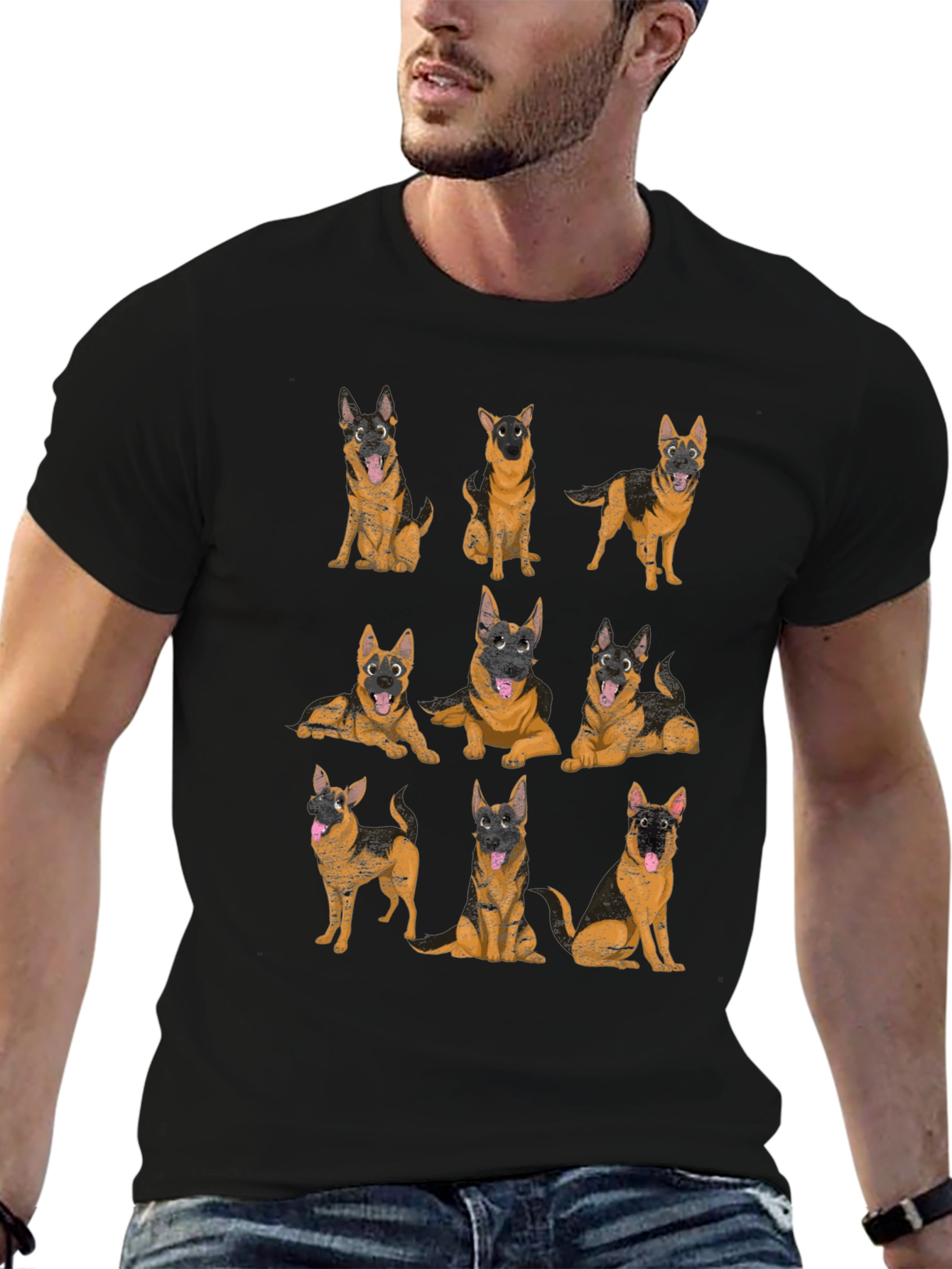 German Shepherd Dog T-Shirt - Unisex Black Tee