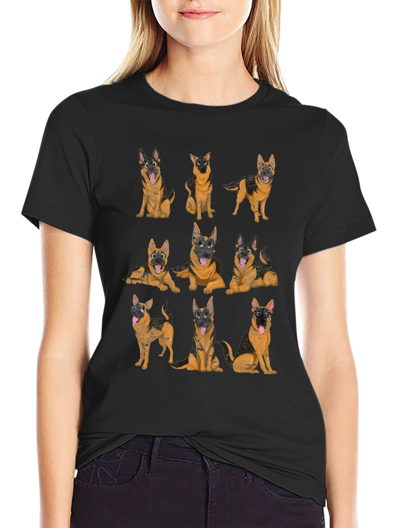 German Shepherd Dog T-Shirt - Unisex Black Tee