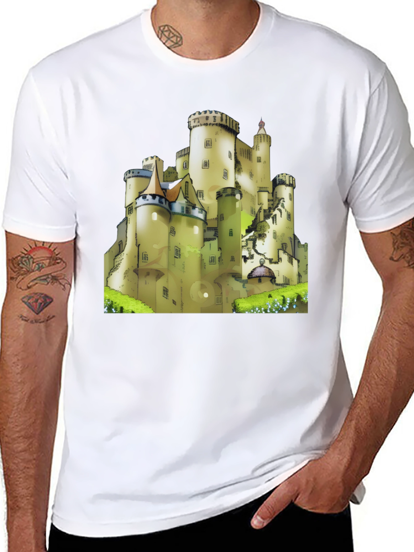 Castle Graphic Tee - Medieval Fantasy Shirt