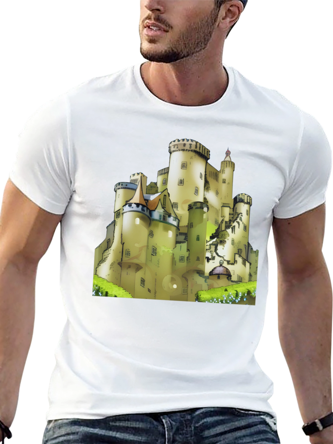 Castle Graphic Tee - Medieval Fantasy Shirt