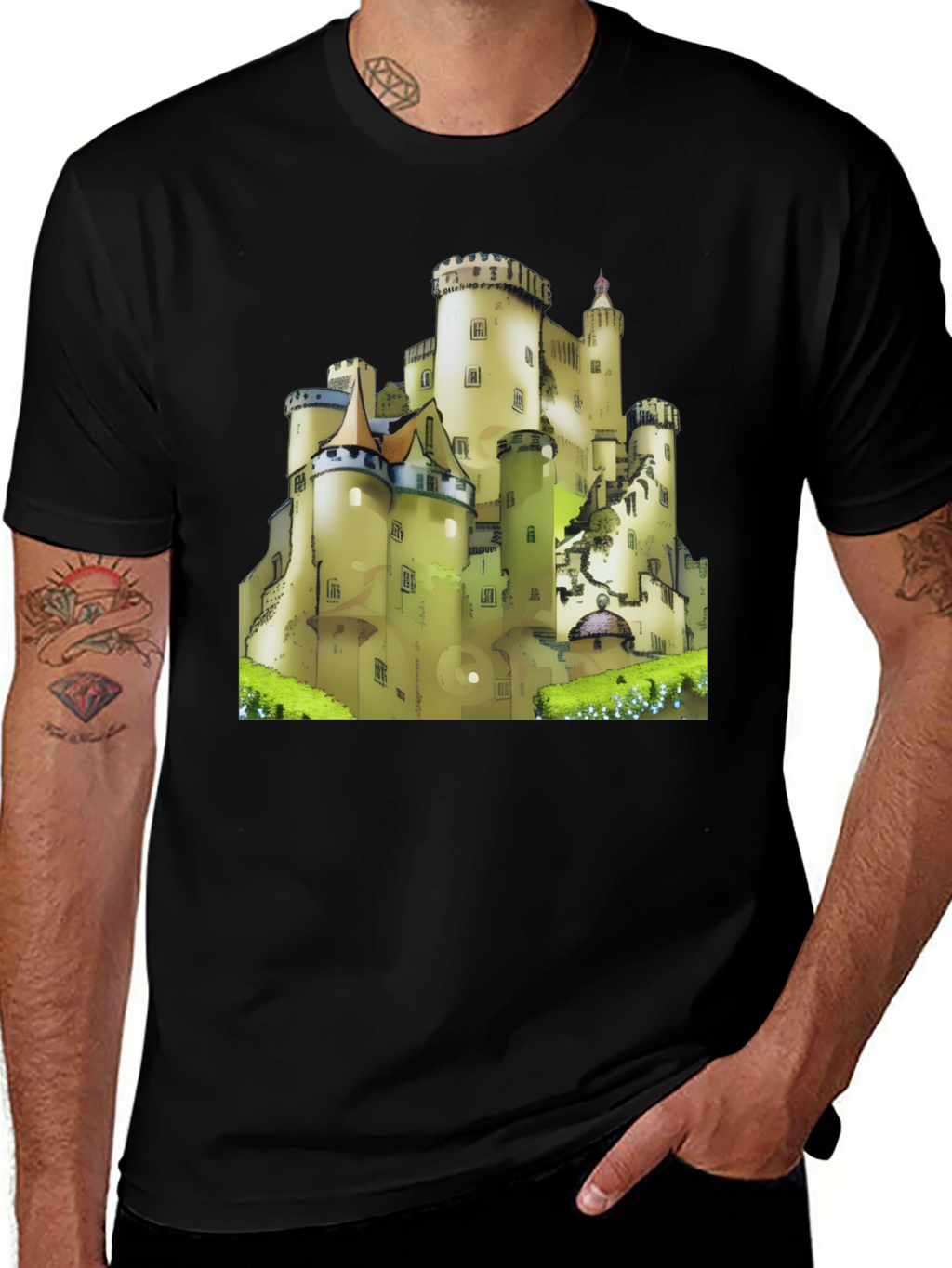 Castle Graphic Tee - Medieval Fantasy Shirt