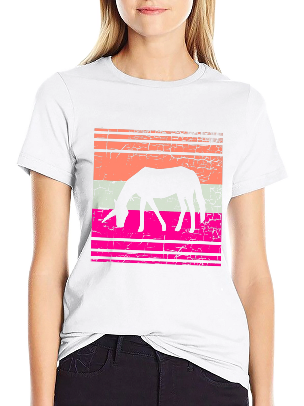 Retro Unicorn Graphic T-Shirt - Black