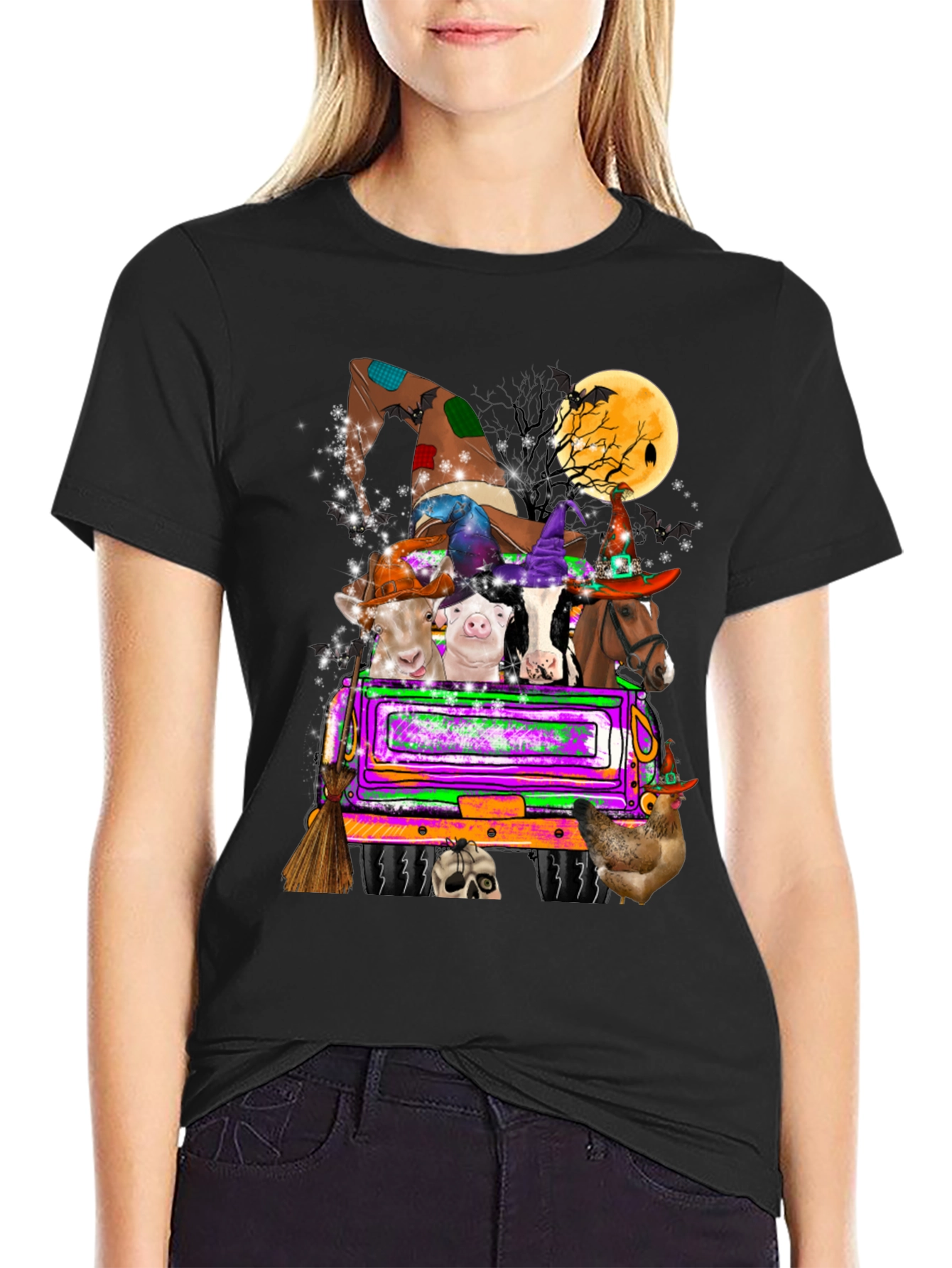 Halloween Animals Truck T-Shirt