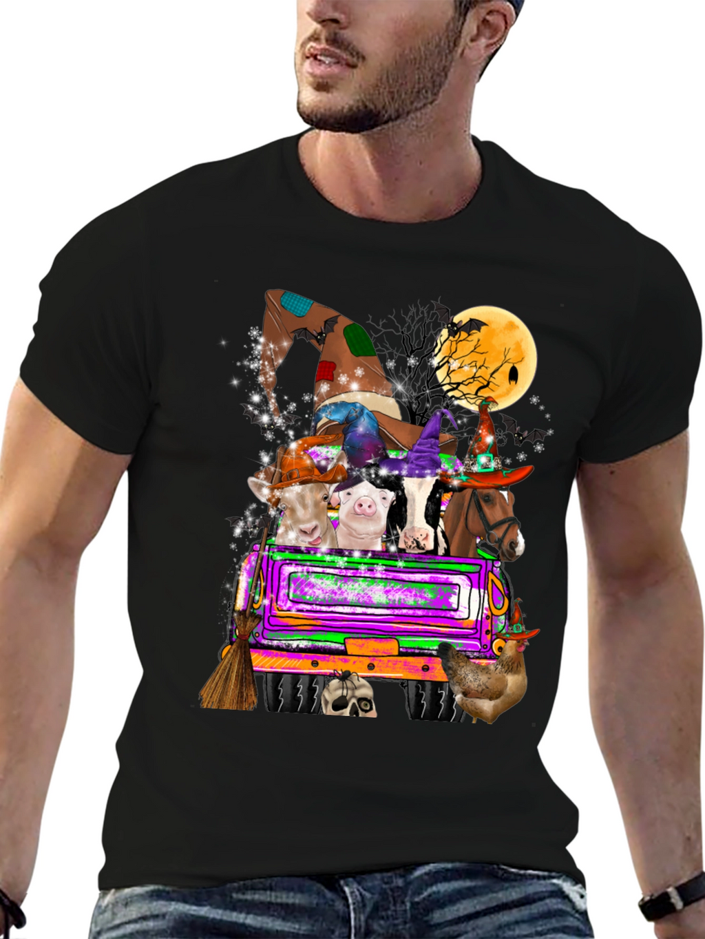 Halloween Animals Truck T-Shirt
