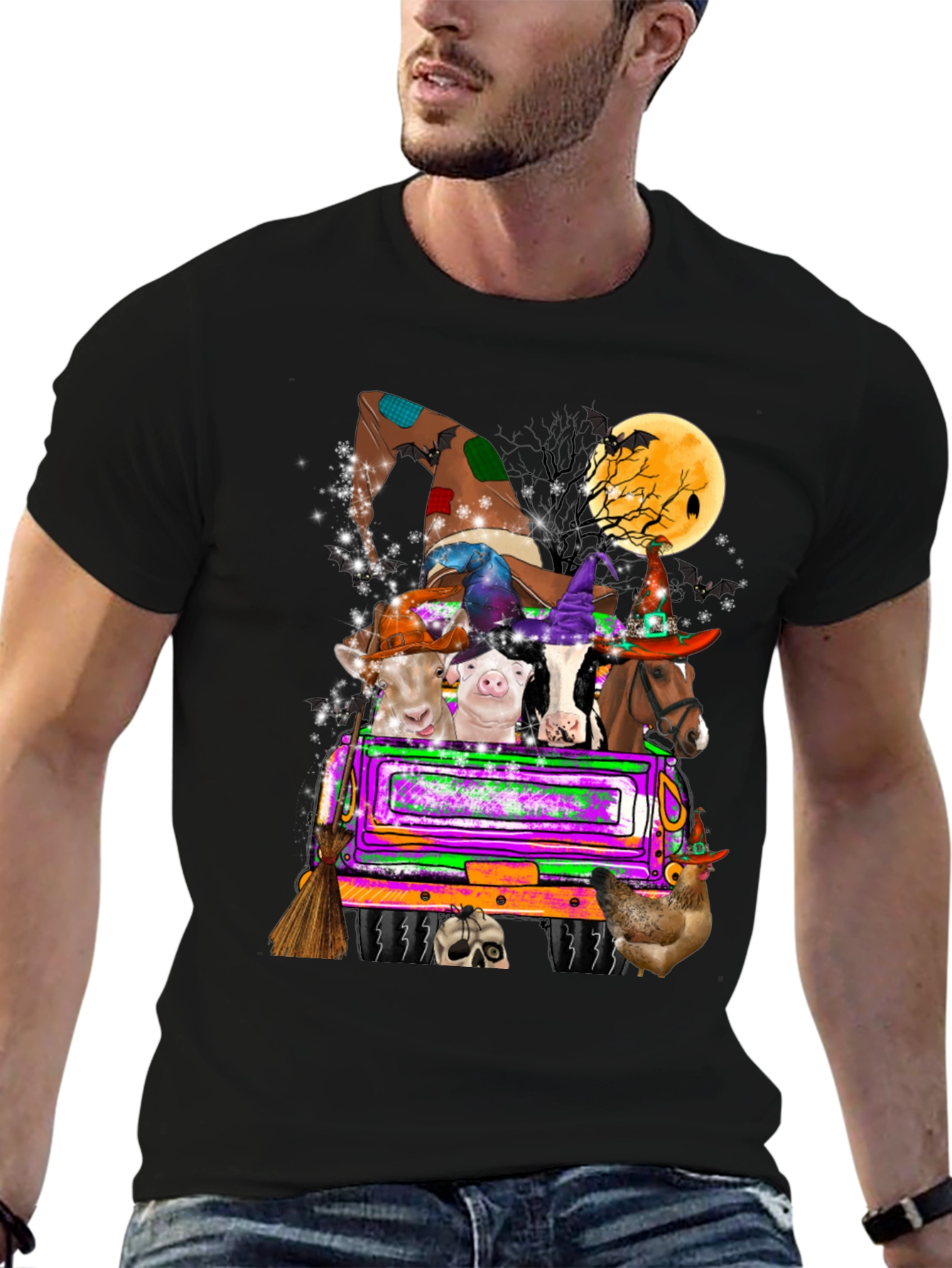 Halloween Animals Truck T-Shirt