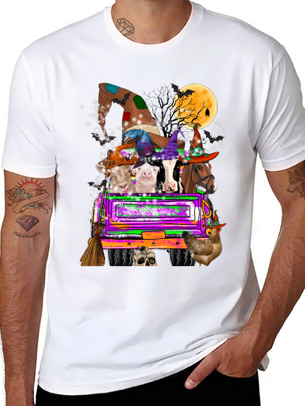 Halloween Animals Truck T-Shirt