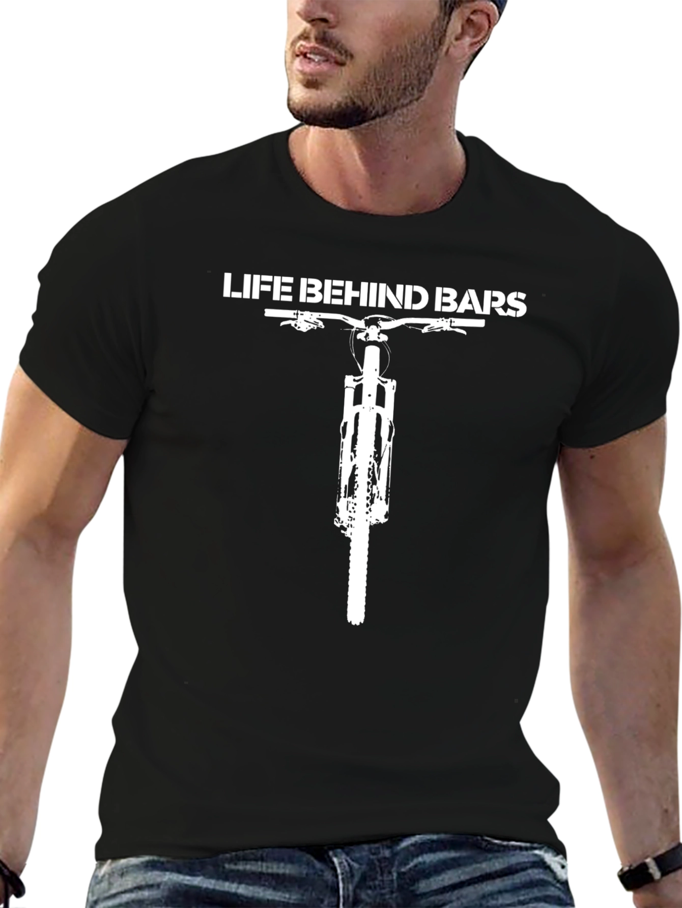 Life Behind Bars Biker T-Shirt - Black