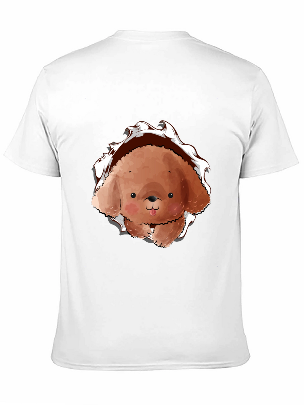 Cute Dog Graphic Black T-Shirt