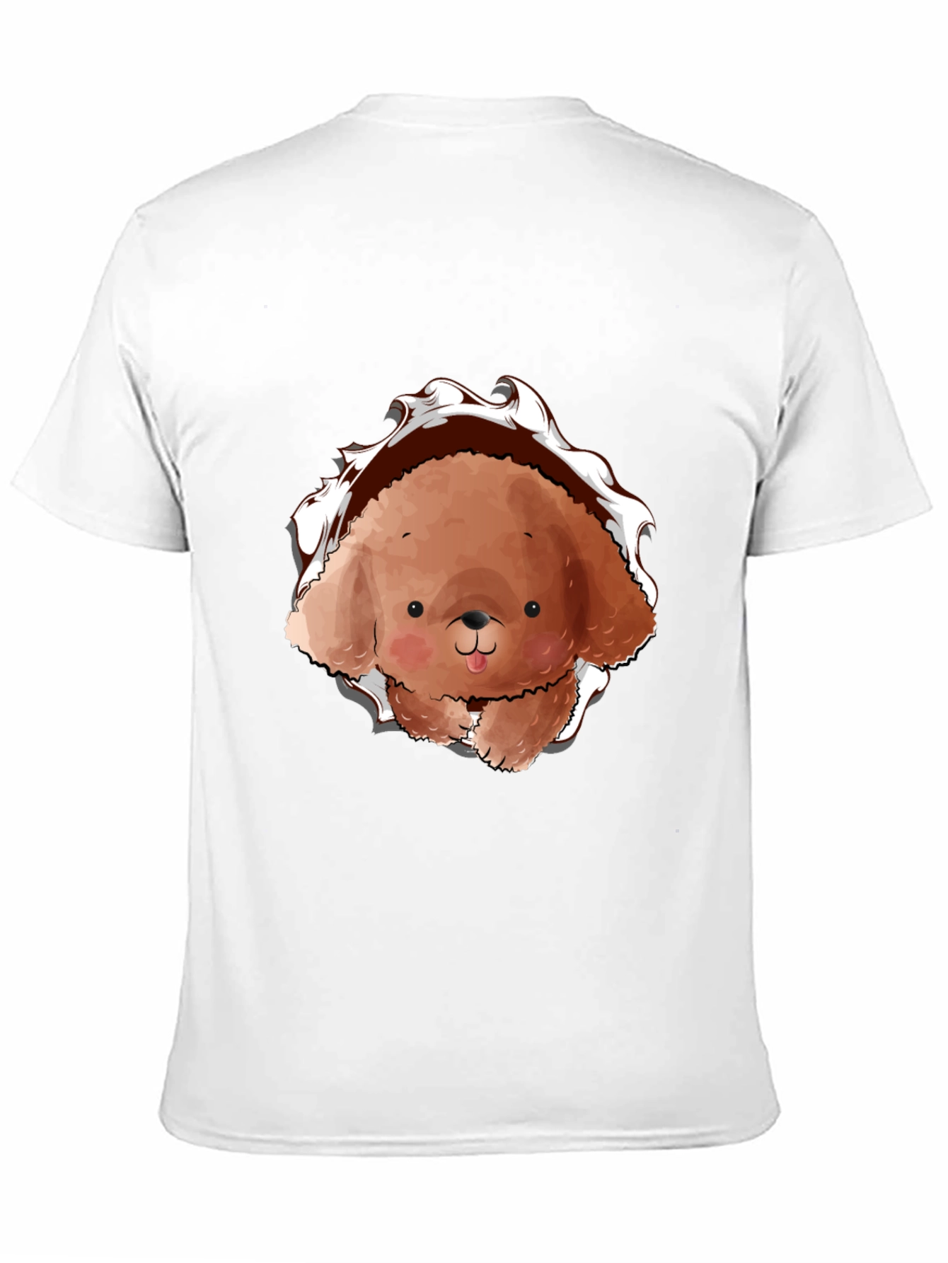Cute Dog Graphic Black T-Shirt