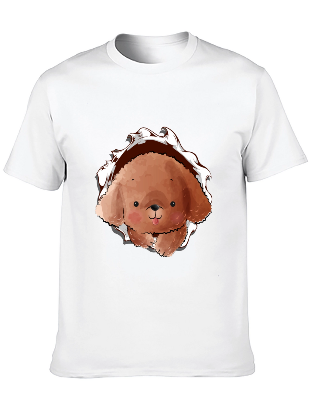 Cute Dog Graphic Black T-Shirt