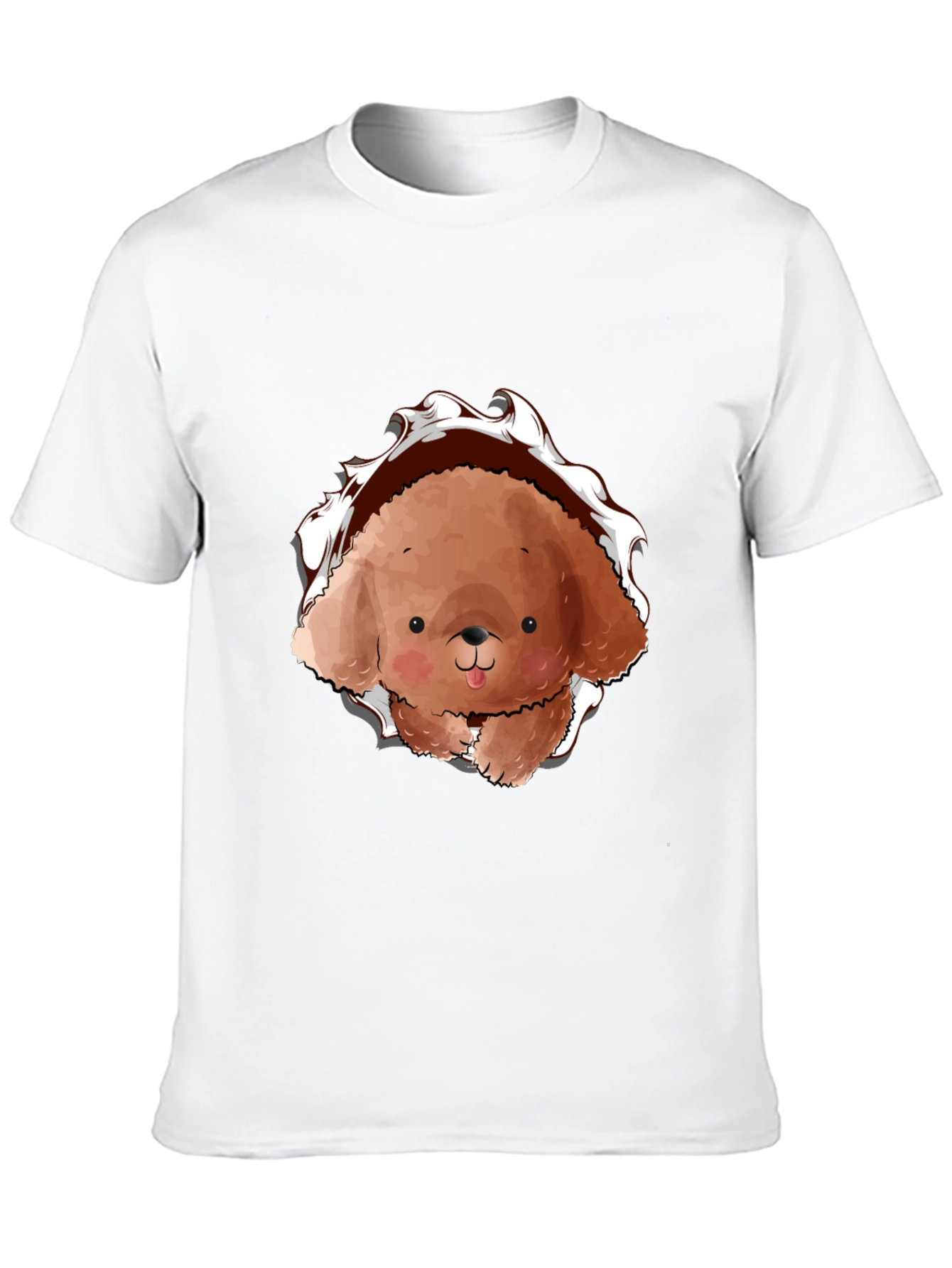 Cute Dog Graphic Black T-Shirt