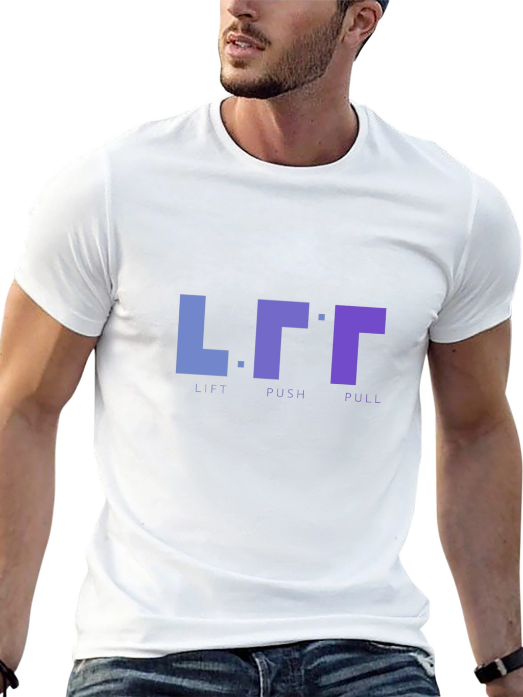 Lift Push Pull Black Graphic T-Shirt