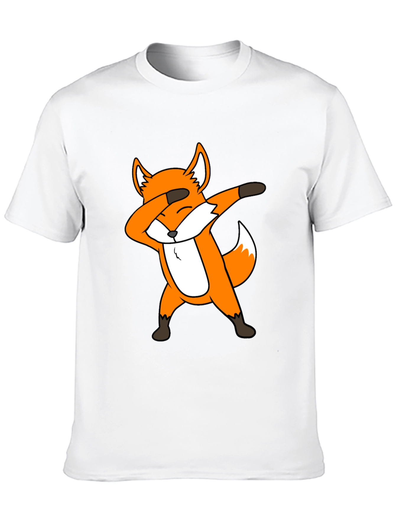 Dabbing Fox Graphic Tee - Black Cotton T-Shirt
