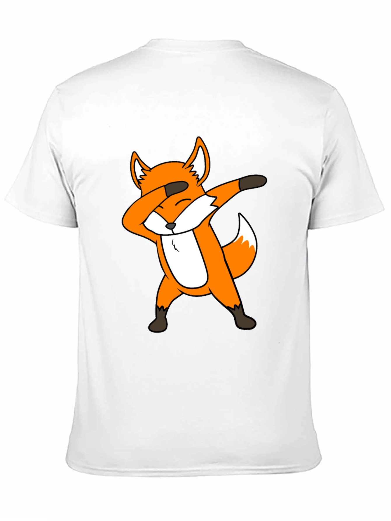 Dabbing Fox Graphic Tee - Black Cotton T-Shirt