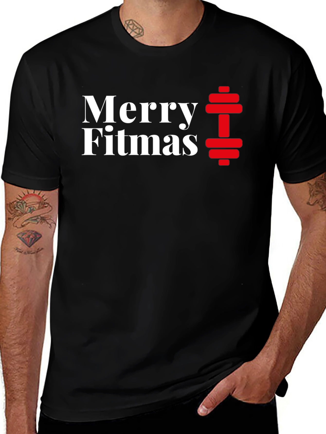 Merry Fitmas Workout T-Shirt - Holiday Gym Apparel